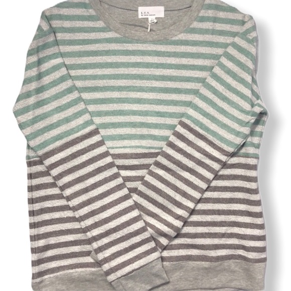 LCT by lucca couture Grey Striped Sweater - Picture 6 of 8